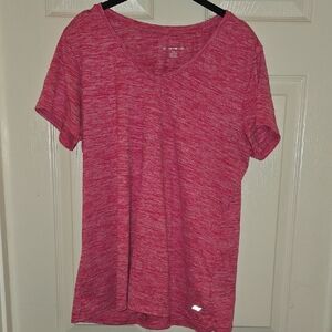 Amazon Essentials Heathered Pink Short Sleeve Tee Athletic
